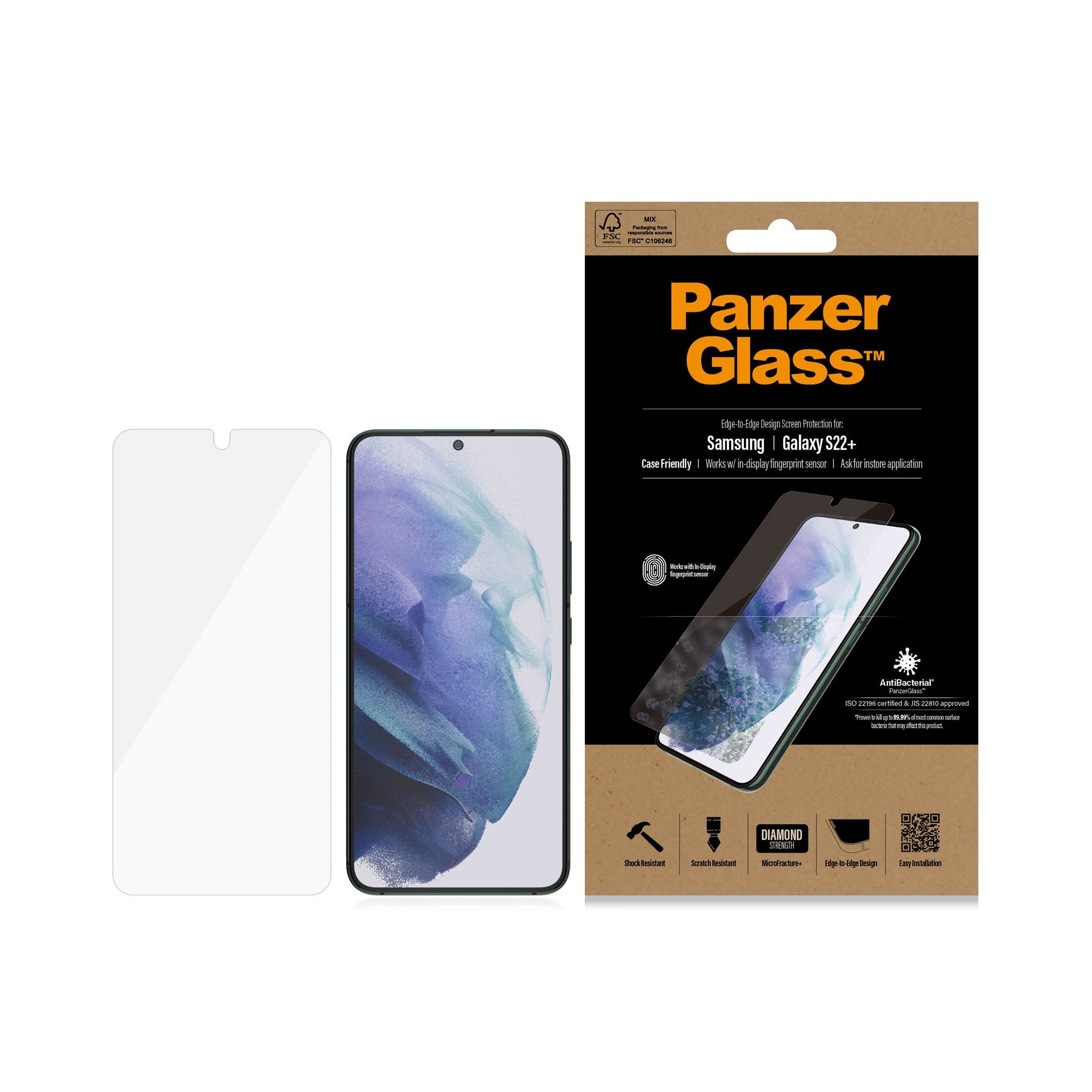 PanzerGlass® UltraForce1 Samsung Galaxy S22+ | Screen Protector